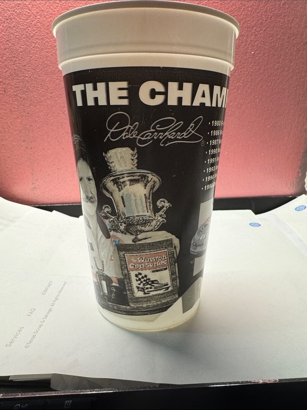 Vintage 'The Champ' Racing Trophy Cup - Black and White